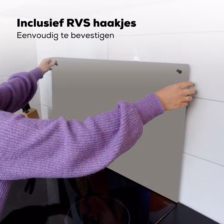 Mineral - Grey - Grijs Inductie beschemer met haakjes klein 777 -ky-ophangen-nl