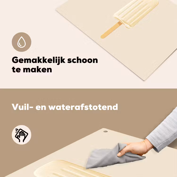 Minimalistisch - Waterijsje - Stokje - Beige Inductie beschemer met haakjes klein -ky-schoon-nl