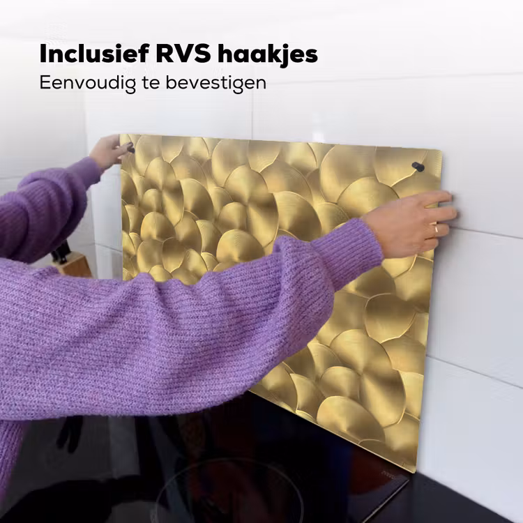 Modern - Cirkel - Goud Inductie beschemer met haakjes klein 777 -ky-ophangen-nl