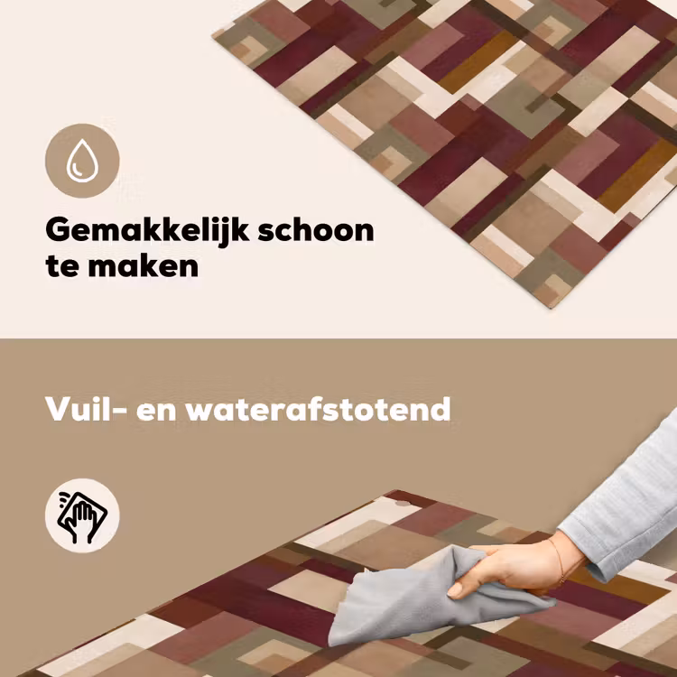 Modern - Geometrie - Kleurrijk Inductie beschemer met haakjes klein 777 -ky-schoon-nl
