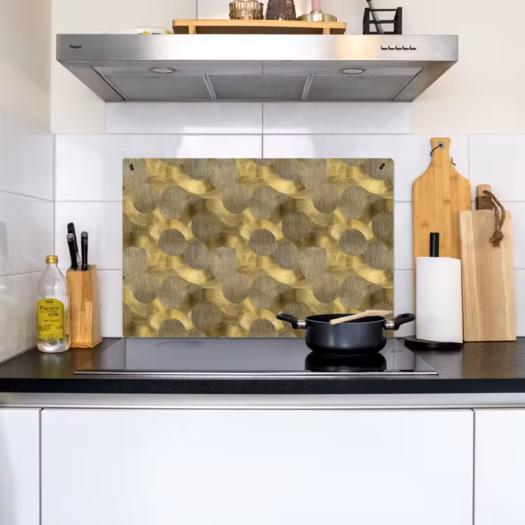 Modern - Geometrisch - Goud Inductie beschemer met haakjes klein 777 -sfeer2