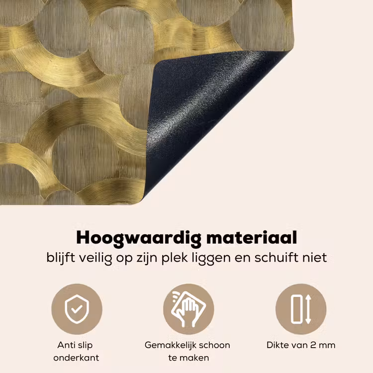 Modern - Geometrisch - Goud Inductie beschemer met haakjes klein 777 -ky-onderkant-nl