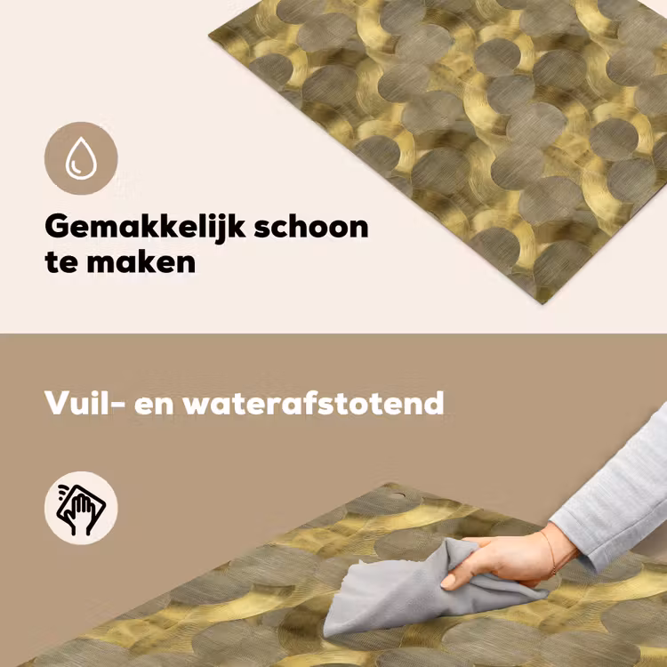 Modern - Geometrisch - Goud Inductie beschemer met haakjes klein 777 -ky-schoon-nl