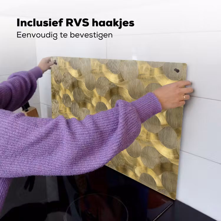 Modern - Geometrisch - Goud Inductie beschemer met haakjes klein 777 -ky-ophangen-nl