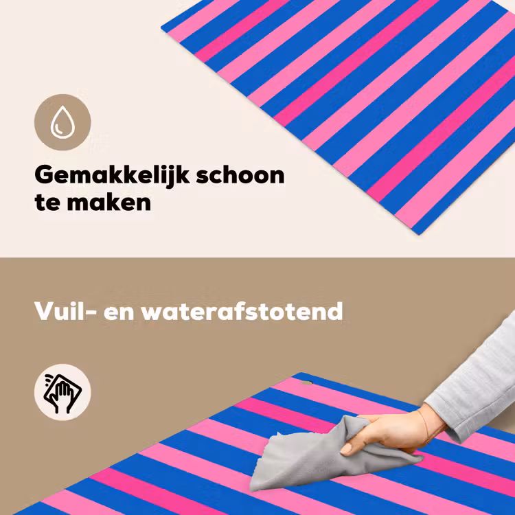 Modern - Optisch - Roze Inductie beschemer met haakjes klein 777 -ky-schoon-nl