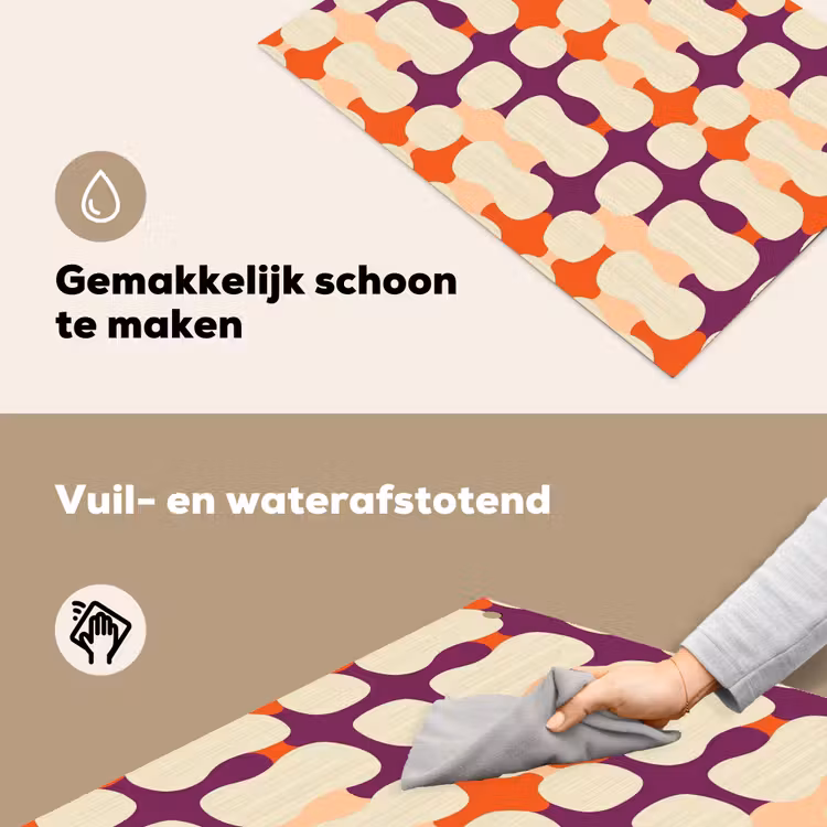 Modern - Patroon - Kleurrijk Inductie beschemer met haakjes klein 777 -ky-schoon-nl