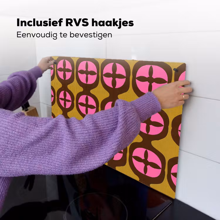 Modern - Patroon - Roze Inductie beschemer met haakjes klein 777 -ky-ophangen-nl
