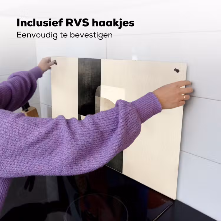 Modern - Vierkant - Vormen Inductie beschemer met haakjes klein -ky-ophangen-nl
