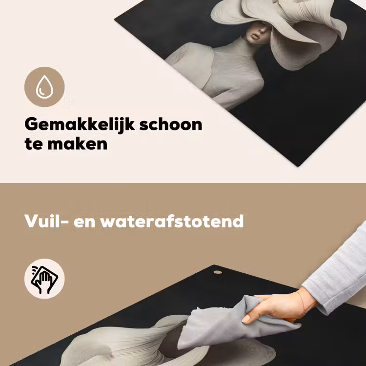Modern - Vrouw - Hoed Inductie beschemer met haakjes klein -ky-schoon-nl