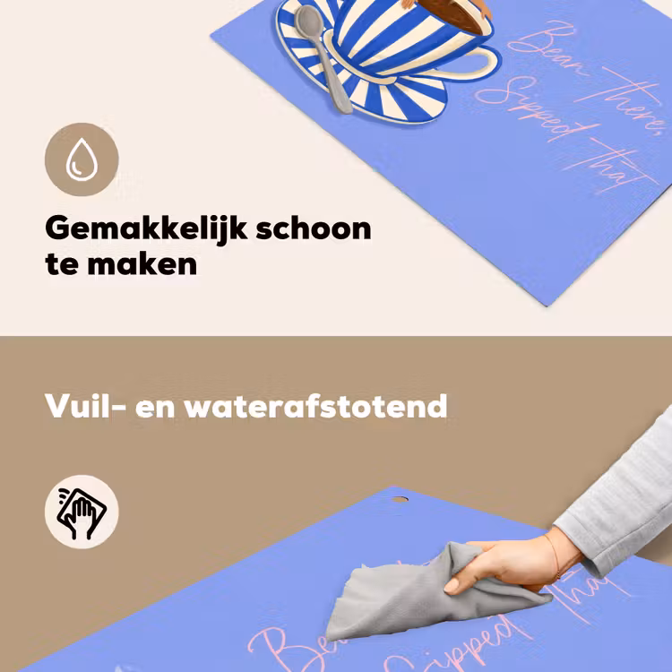 Mok - Koffie - Vrouw - Paars Inductie beschemer met haakjes klein -ky-schoon-nl