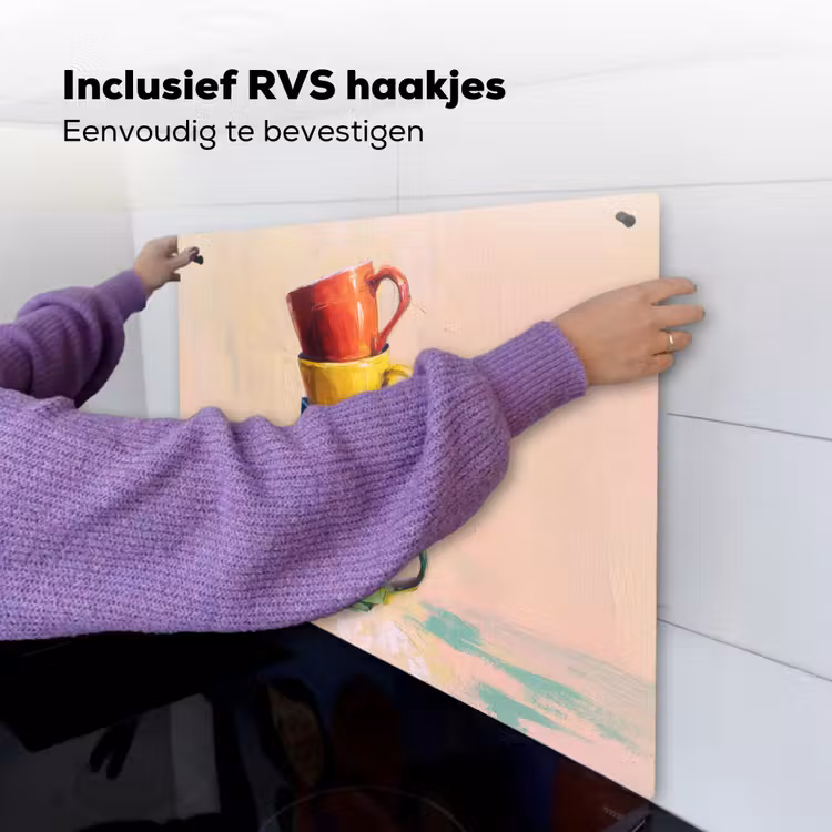 Mokken - Gestapeld - Keramiek - Kleurrijk Inductie beschemer met haakjes middel -ky-ophangen-nl