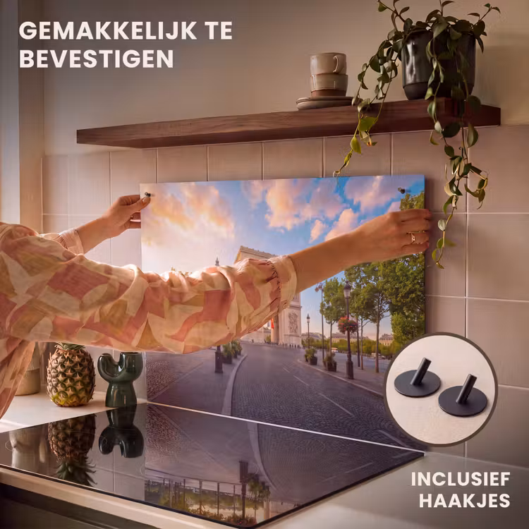 Monument - Parijs - Zonsondergang - Architectuur - Goud Inductie beschemer met haakjes klein -ky-ophangen-nl