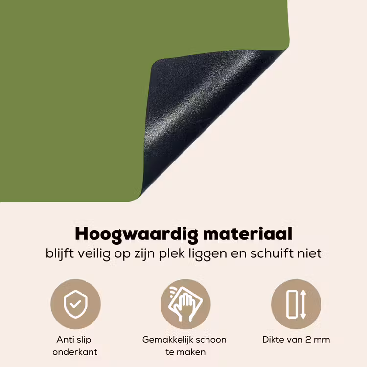 Moss - Green - Groen Inductie beschemer met haakjes klein 777 -ky-onderkant-nl