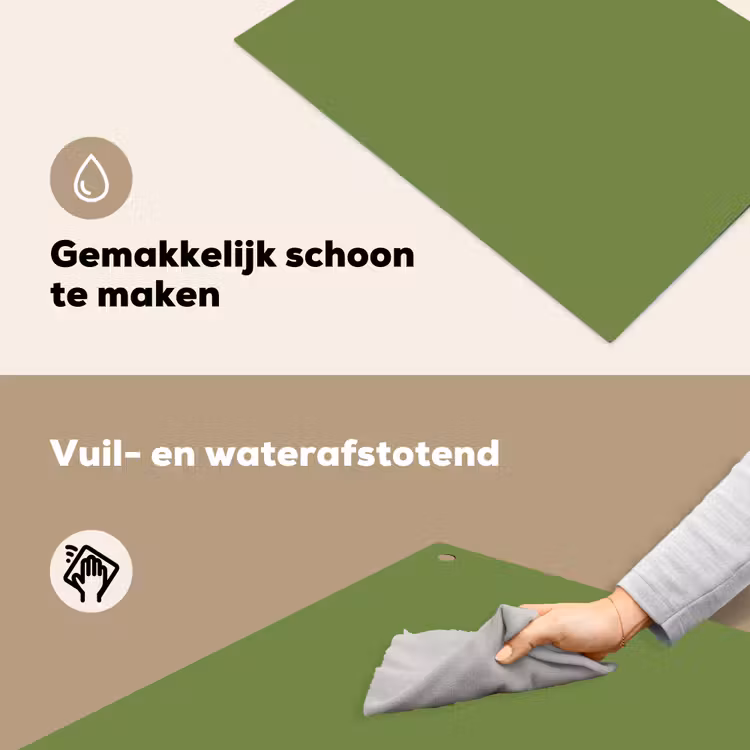 Moss - Green - Groen Inductie beschemer met haakjes klein 777 -ky-schoon-nl