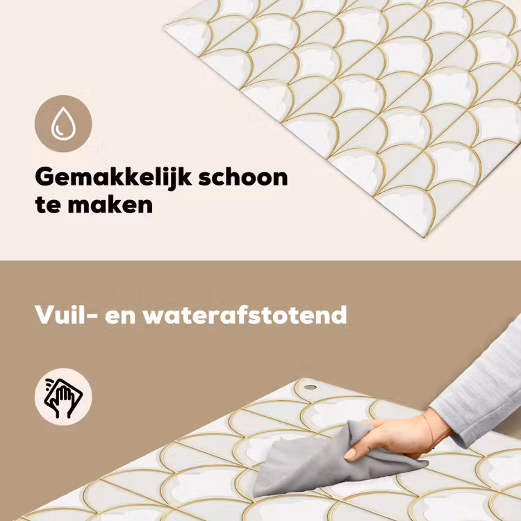 Mozaïek - Bogen - Goud Inductie beschemer met haakjes klein 777 -ky-schoon-nl