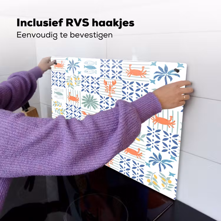 Zee - Sfeer - Mozaïek - Multi Inductie beschemer met haakjes klein 777 -ky-ophangen-nl
