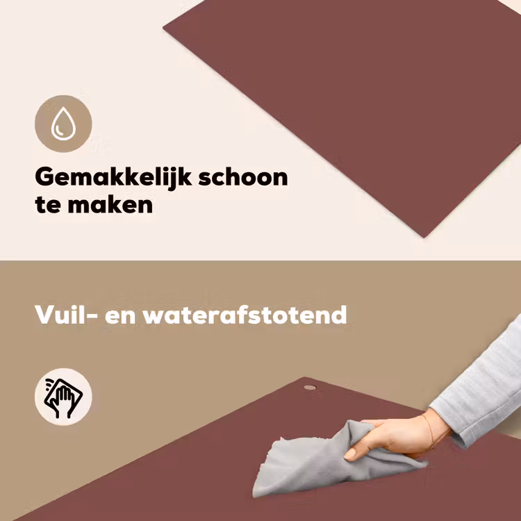 Muted - Raisin - Rood Inductie beschemer met haakjes klein 777 -ky-schoon-nl