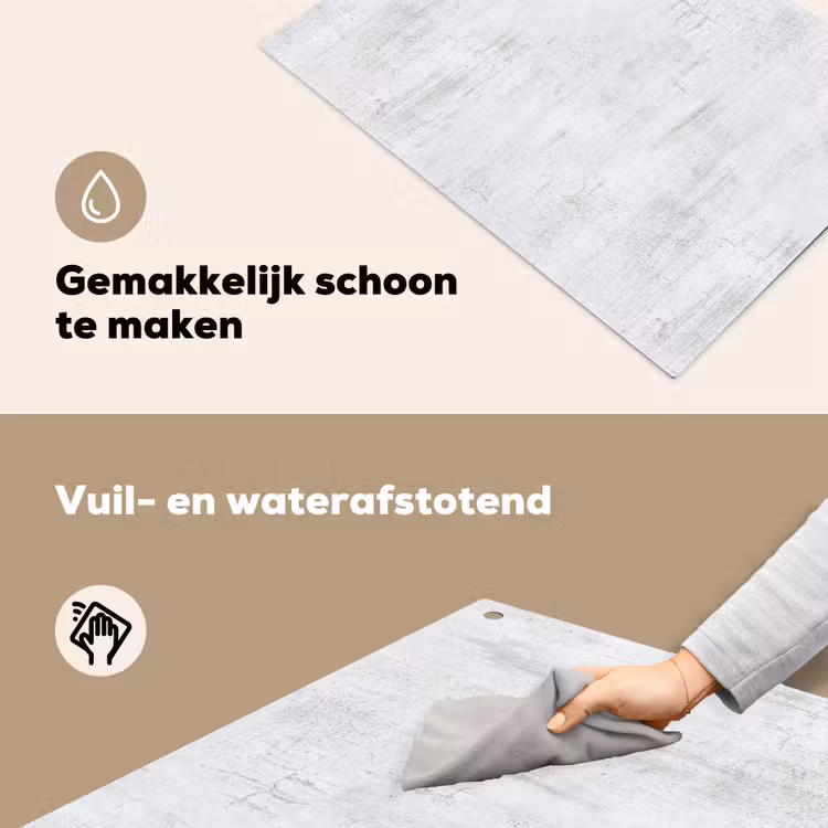 Muur - Geverfd - Wit - Onafgewerkt Inductie beschemer met haakjes klein 777 -ky-schoon-nl