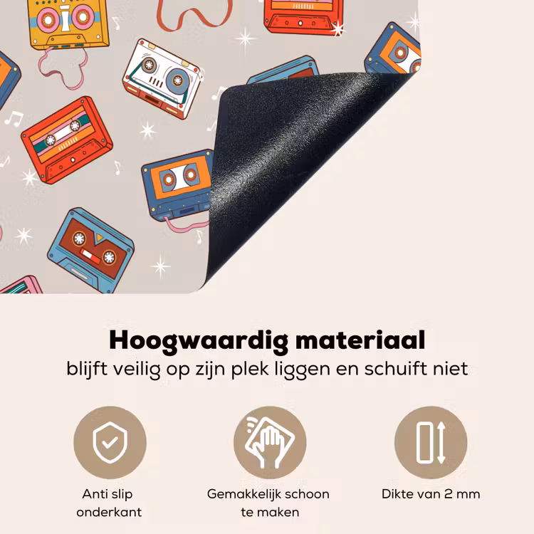 Muziek - Cassette - Patroon Inductie beschemer met haakjes klein 777 -ky-onderkant-nl