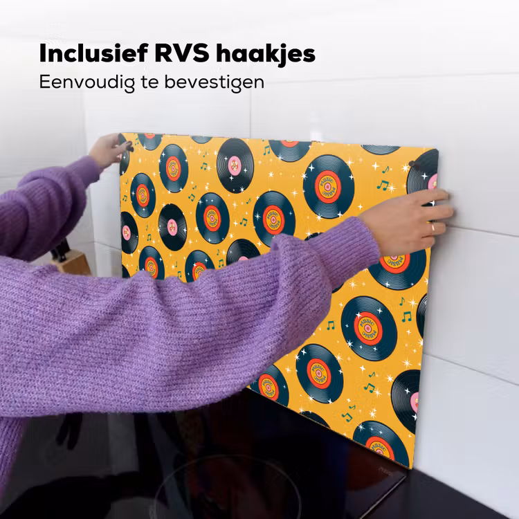 Muziek - Patroon - Geel Inductie beschemer met haakjes klein 777 -ky-ophangen-nl
