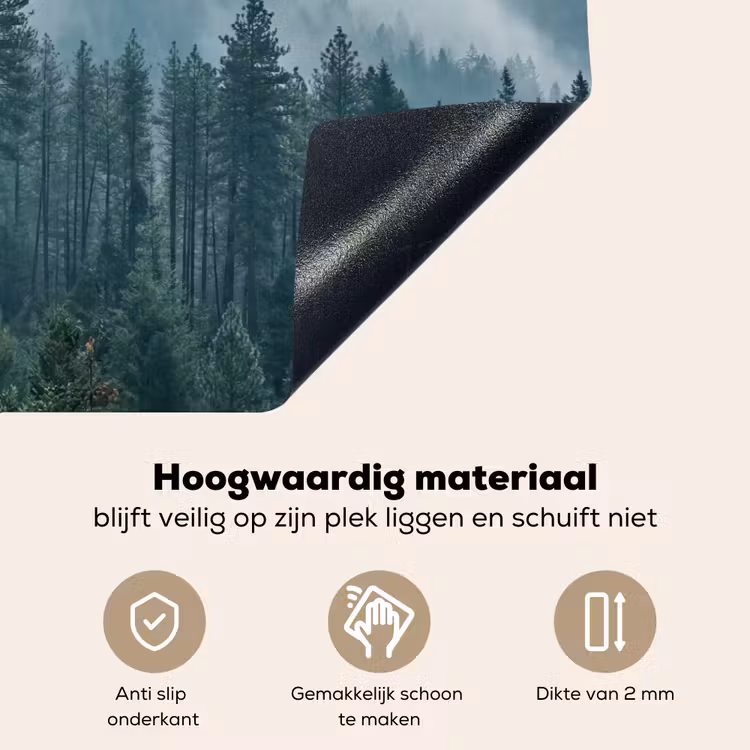 Naaldwoud - Bergen - Mist Inductie beschemer met haakjes klein -ky-onderkant-nl
