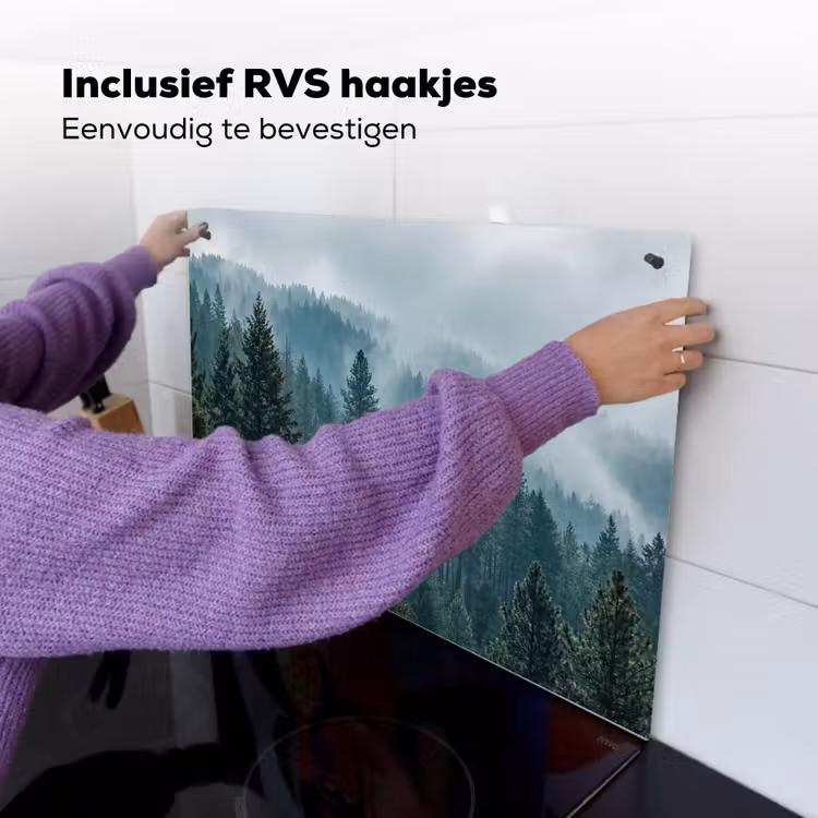 Naaldwoud - Bergen - Mist Inductie beschemer met haakjes klein -ky-ophangen-nl
