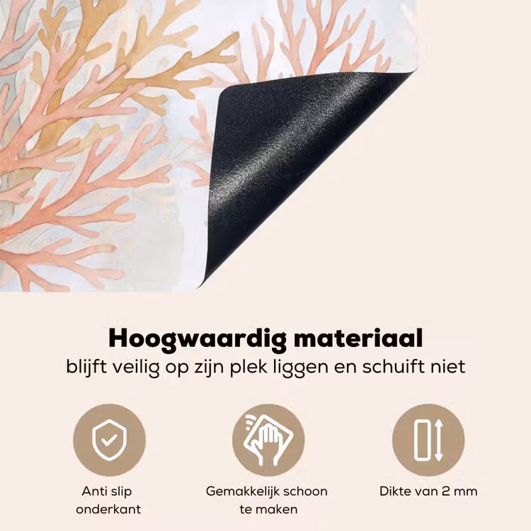 Natuur - Abstract - Aquarel - Organisch - Warm Inductie beschemer met haakjes klein -ky-onderkant-nl