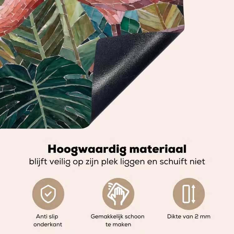 Natuur - Bladeren - Abstract - Groen - Vogel Inductie beschemer met haakjes klein -ky-onderkant-nl