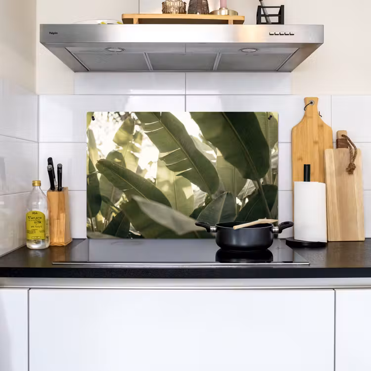 Natuur - Bladeren - Groen - Tropisch - Detail Inductie beschemer met haakjes klein -sfeer2