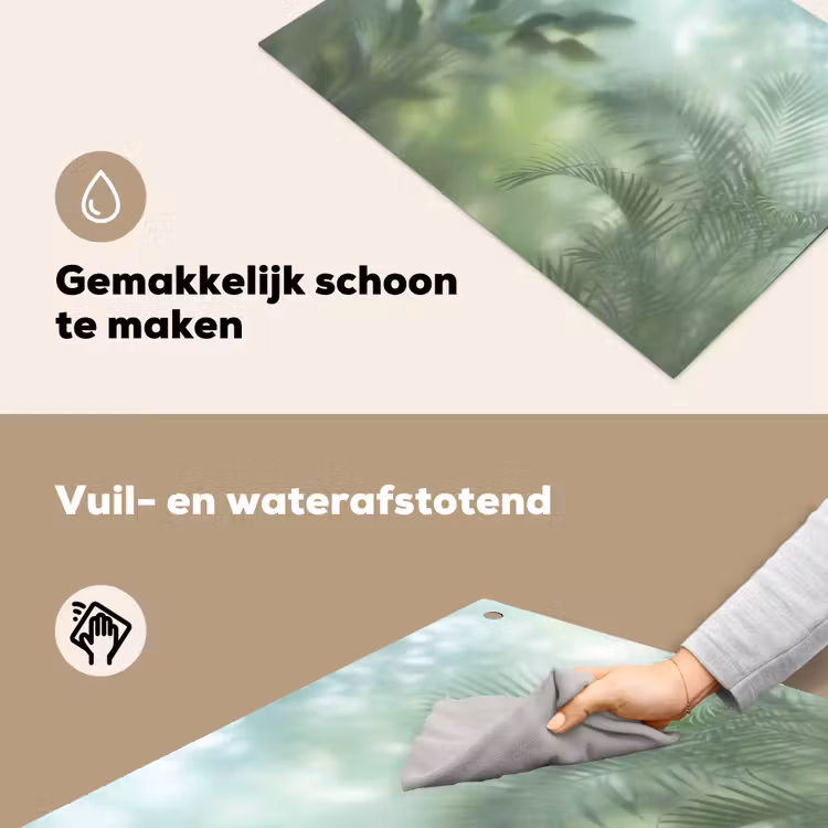 Natuur - Vervaagd - Groen - Abstract - Modern Inductie beschemer met haakjes klein -ky-schoon-nl