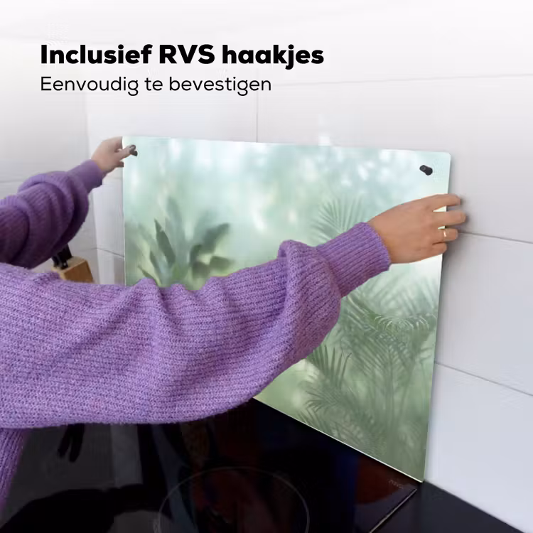 Natuur - Vervaagd - Groen - Abstract - Modern Inductie beschemer met haakjes klein -ky-ophangen-nl