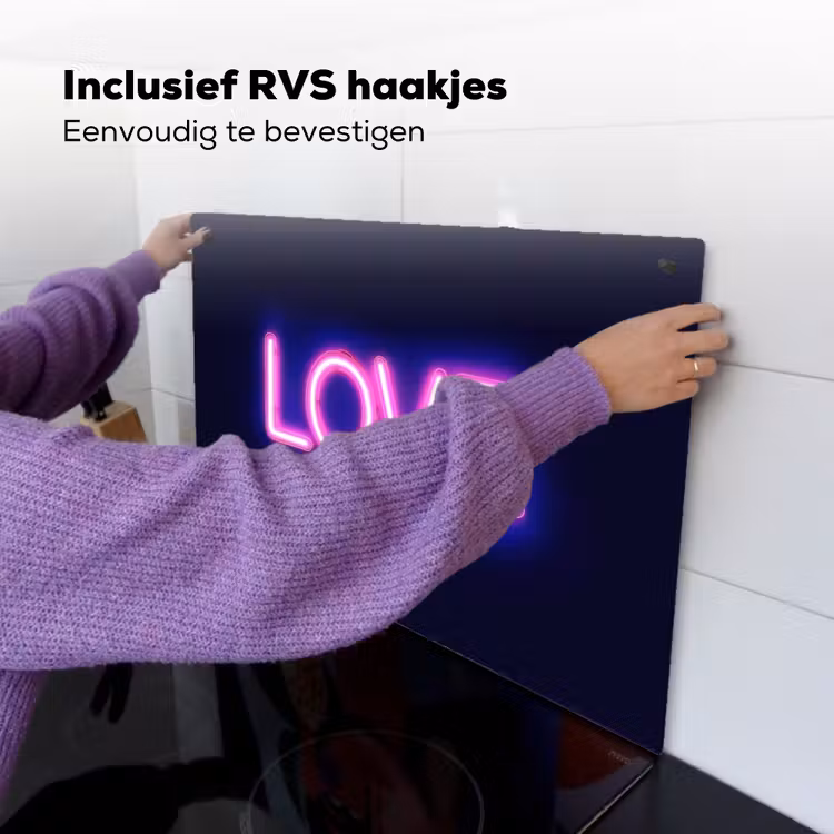 Neon - Love - Valentijn Inductie beschemer met haakjes klein -ky-ophangen-nl