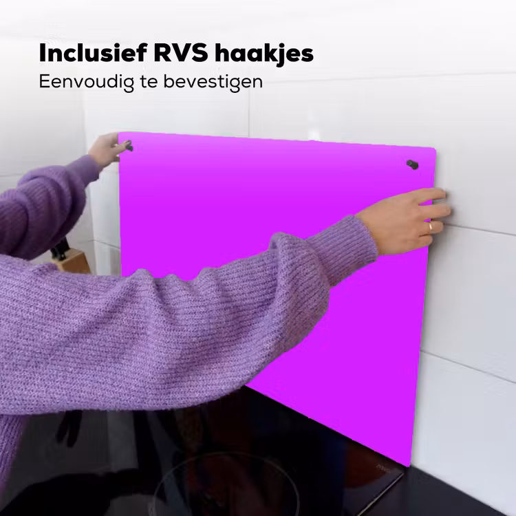 Neon - Orchid - Paars Inductie beschemer met haakjes klein 777 -ky-ophangen-nl