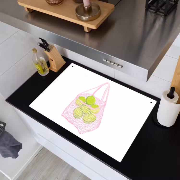 Netzakje - Roze - Illustratie - Limoenen Inductie beschemer met haakjes klein -sfeer1