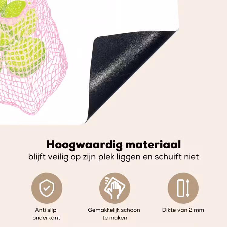 Netzakje - Roze - Illustratie - Limoenen Inductie beschemer met haakjes klein -ky-onderkant-nl