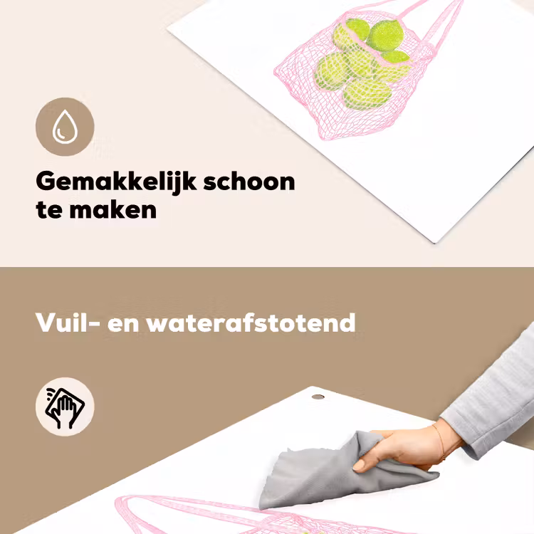 Netzakje - Roze - Illustratie - Limoenen Inductie beschemer met haakjes klein -ky-schoon-nl