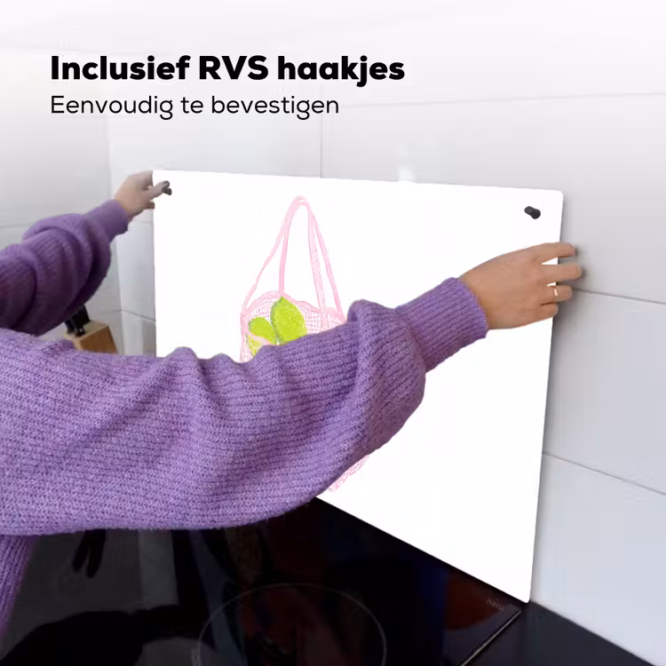 Netzakje - Roze - Illustratie - Limoenen Inductie beschemer met haakjes klein -ky-ophangen-nl