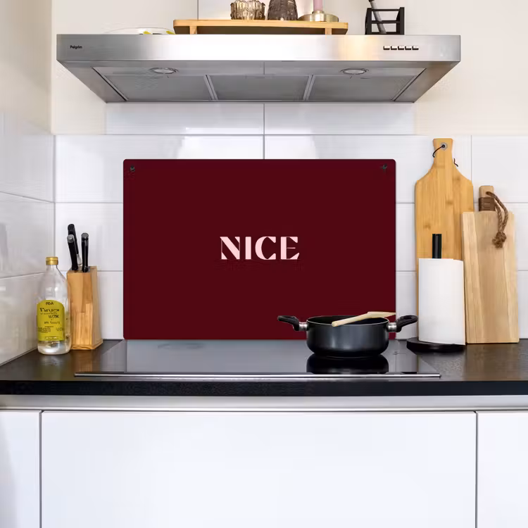 Nice - Bordeaux - Roze Inductie beschemer met haakjes klein -sfeer2