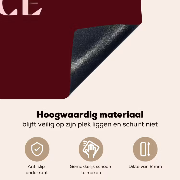 Nice - Bordeaux - Roze Inductie beschemer met haakjes klein -ky-onderkant-nl
