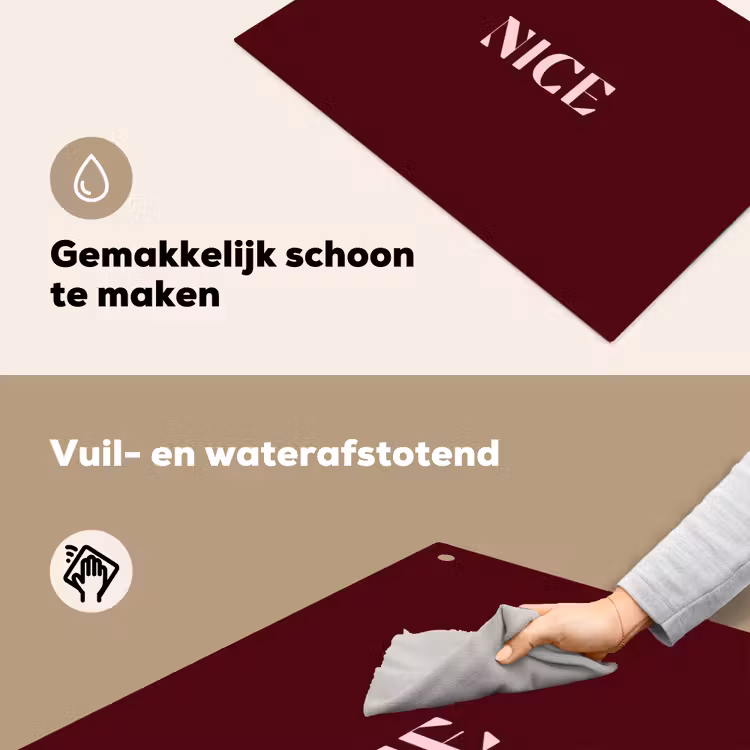 Nice - Bordeaux - Roze Inductie beschemer met haakjes klein -ky-schoon-nl