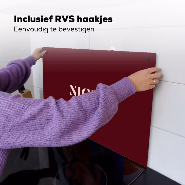 Nice - Bordeaux - Roze Inductie beschemer met haakjes klein -ky-ophangen-nl