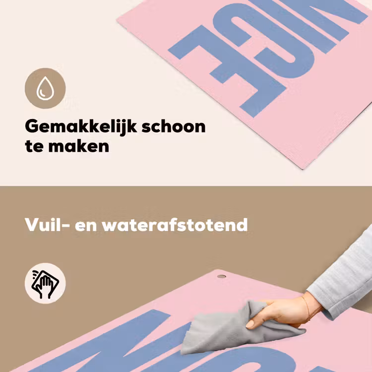 Nice - Paars - Roze Inductie beschemer met haakjes klein -ky-schoon-nl