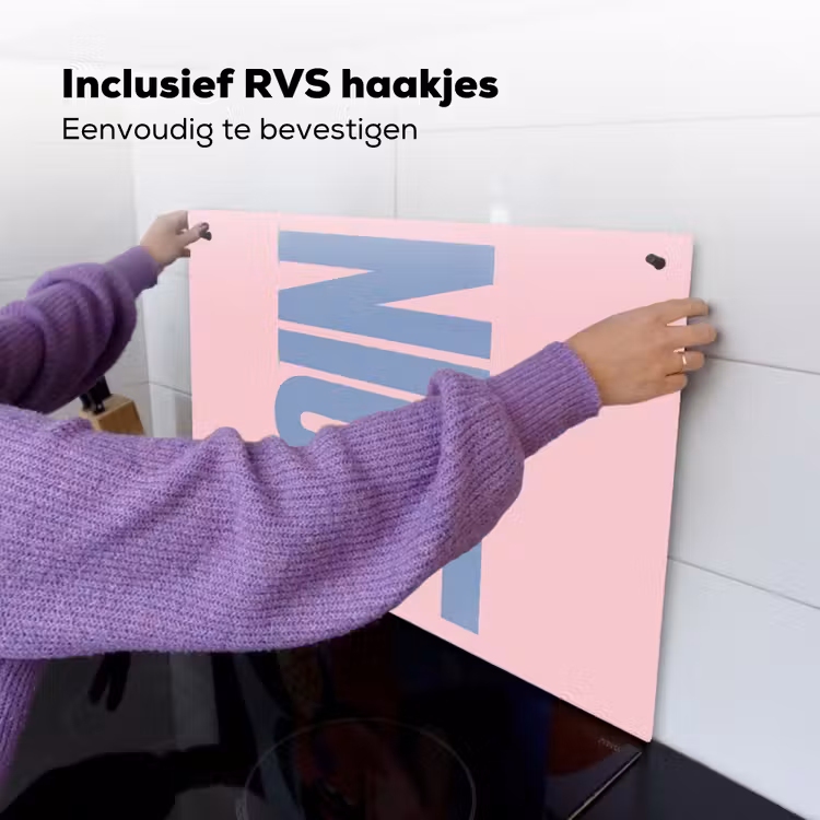 Nice - Paars - Roze Inductie beschemer met haakjes klein -ky-ophangen-nl