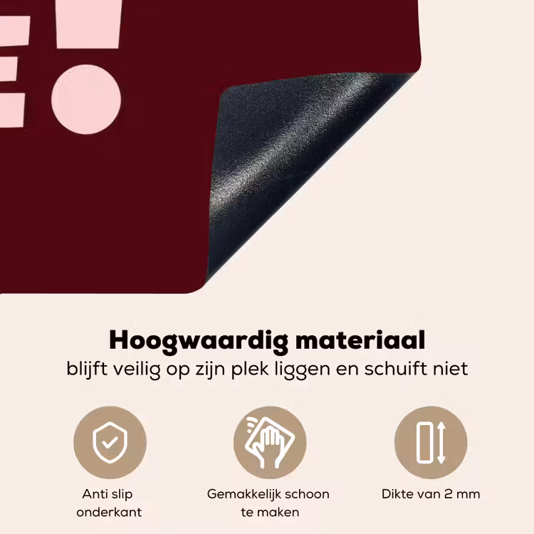 Nice - Uitroepteken - Rood Inductie beschemer met haakjes klein -ky-onderkant-nl