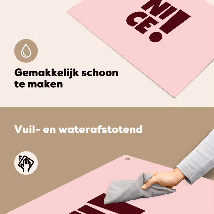 Nice - Uitroepteken - Roze Inductie beschemer met haakjes klein -ky-schoon-nl
