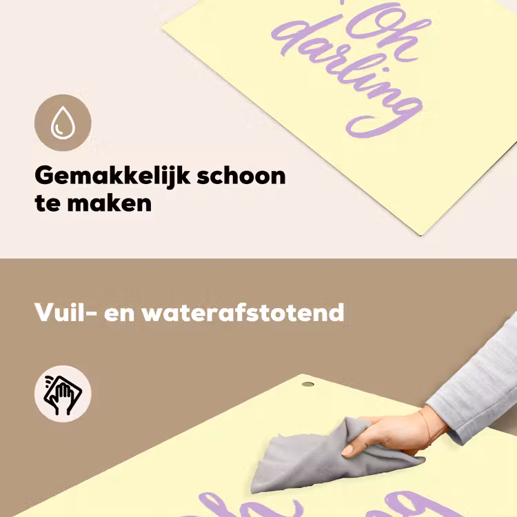 Oh darling - Geel - Hart Inductie beschemer met haakjes klein -ky-schoon-nl