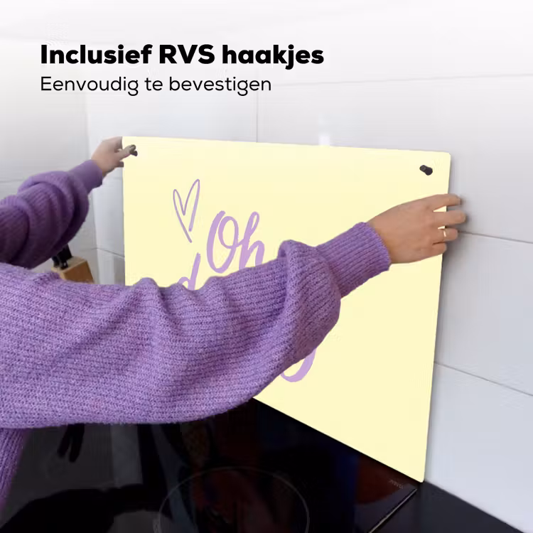 Oh darling - Geel - Hart Inductie beschemer met haakjes klein -ky-ophangen-nl