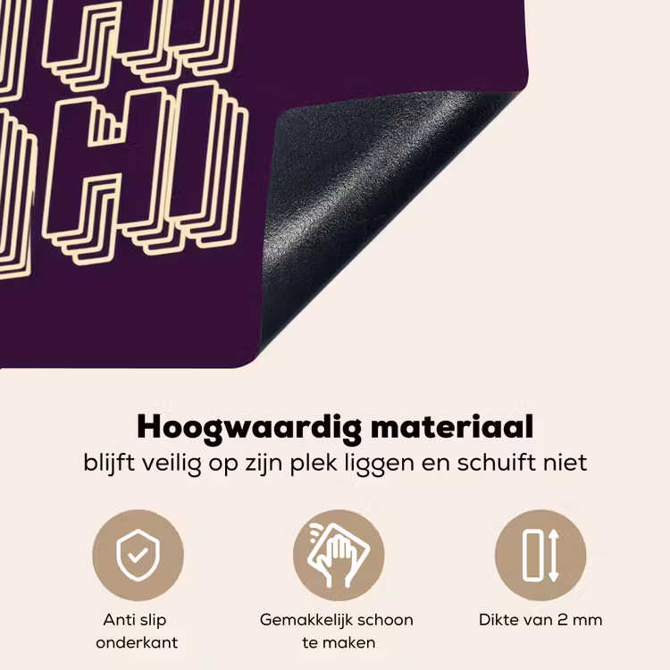 Oh hi - Paars - 3D Inductie beschemer met haakjes klein -ky-onderkant-nl