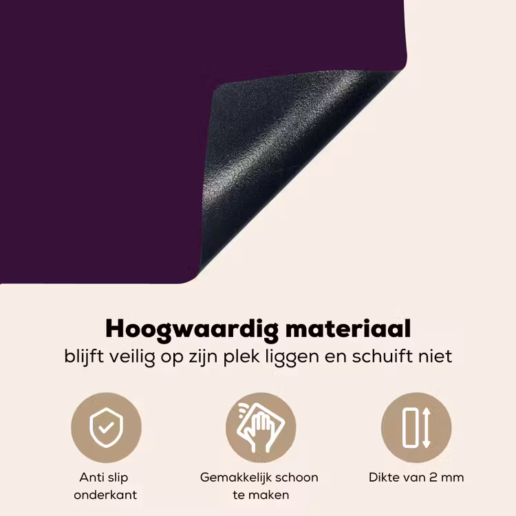 Oh hi - Paars - Cursief Inductie beschemer met haakjes klein -ky-ophangen-nl