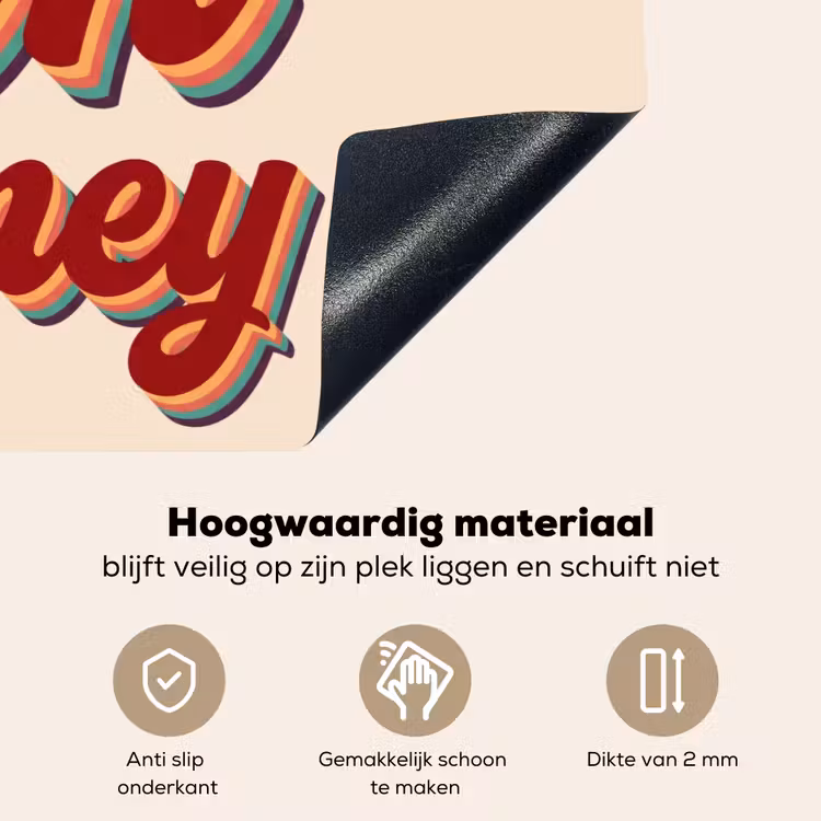Oh honey - Rood - Schaduw Inductie beschemer met haakjes klein -ky-onderkant-nl